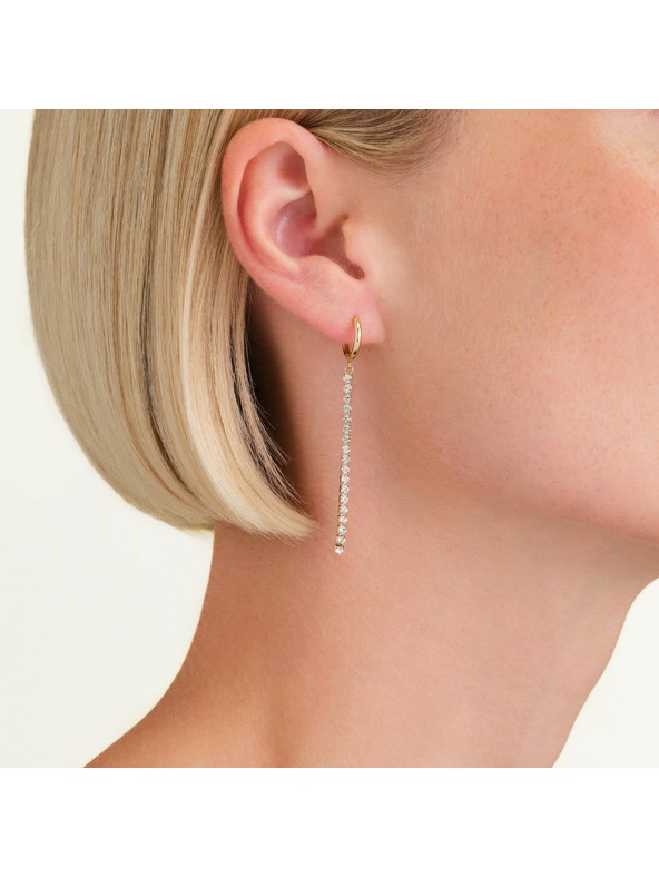 Rosefield Cercei placați cu aur pentru femei Rosefield JETCG-J916