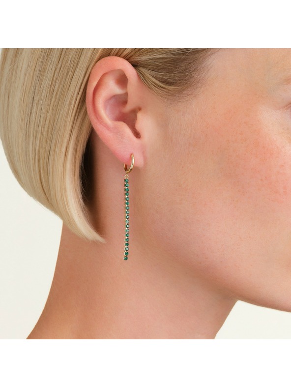 Rosefield Cercei placați cu aur pentru femei Rosefield JETEG-J920