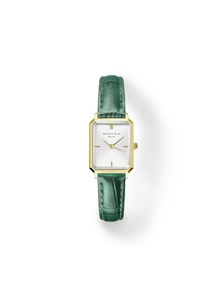 Rosefield Ceas pentru femei Rosefield Octagon XS Emerald Leather OWGLG-O86