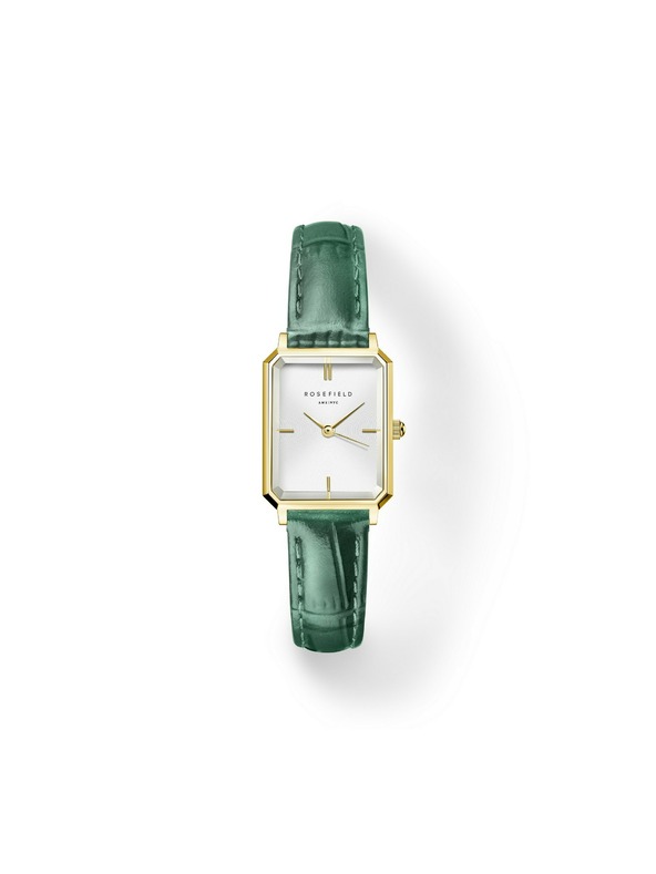 Rosefield Ceas pentru femei Rosefield Octagon XS Emerald Leather OWGLG-O86