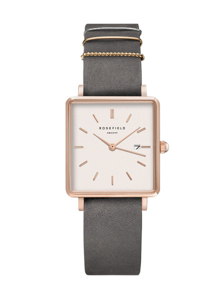 Rosefield Rosefield ceas QWGR-Q12 The Boxy White Elephant Grey Rosegold