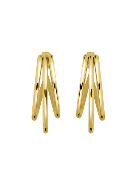 Rosefield Rosefield cercei în culoare aurie Triple Hoops JETHG-J573