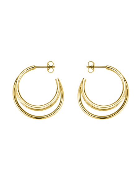 Rosefield Rosefield cercei în culoare aurie Triple Hoops JETHG-J573