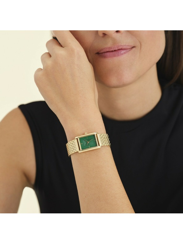 Rosefield Ceas pătrat pentru femei Rosefield Heirloom HEGSG-H05