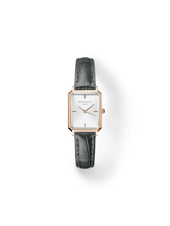 Rosefield Ceas pentru femei Rosefield Octagon XS Grey Leather OWGLR-O87