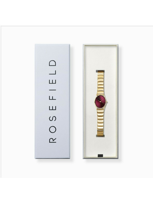 Rosefield Ceas de damă Rosefield Oval Burgundy OVGSG-OV15