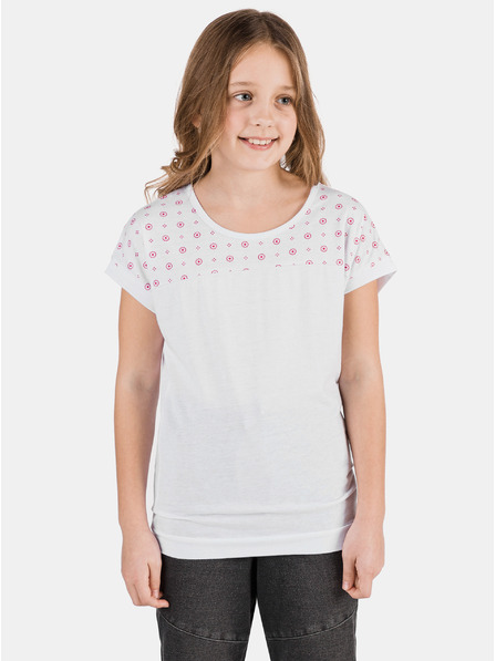 Sam 73 Tricou alb cu model pentru fete SAM 73