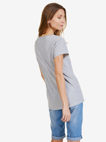Sam 73 Tricou gri de damă cu imprimeu SAM 73 Ilda