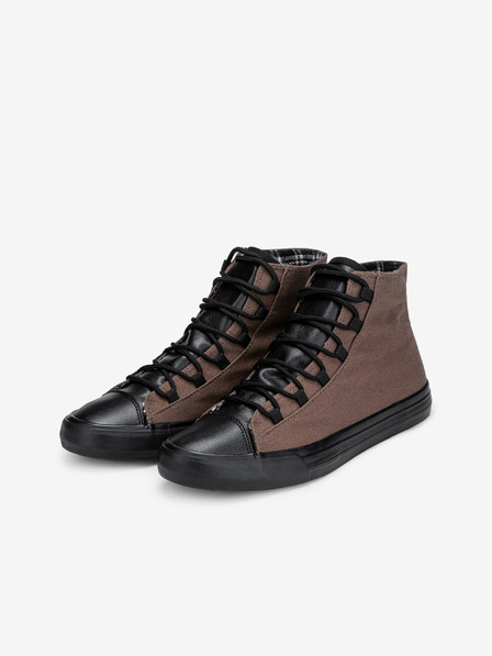 Ombre Clothing Pantofi sport bărbați negru și maro Ombre Clothing T378
