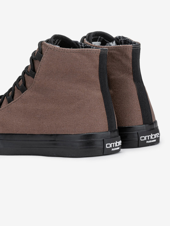 Ombre Clothing Pantofi sport bărbați negru și maro Ombre Clothing T378