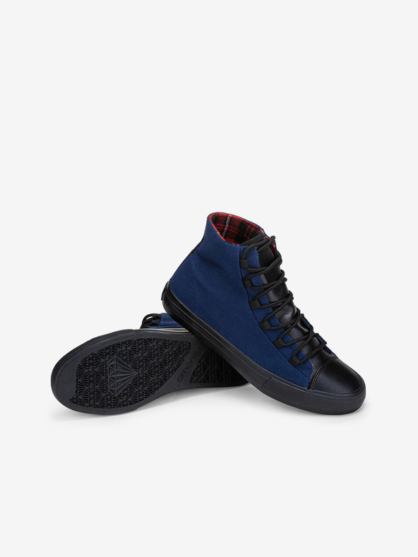 Ombre Clothing Pantofi sport bărbați negru și albastru Ombre Clothing T378