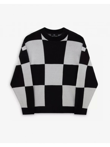 Vans Pulover damă negru și alb Vans Wortex Sweater Black/Marshmllw