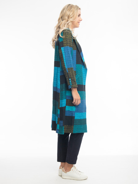Orientique Palton cu carouri albastru pentru femei Orientique Tartan