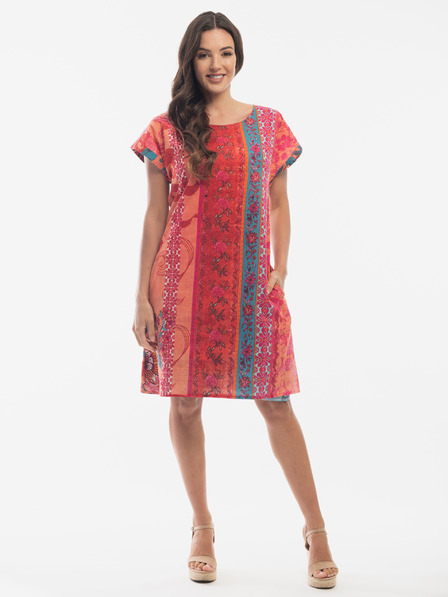 Orientique Rochie reversibilă de damă Orientique roșie și roz
