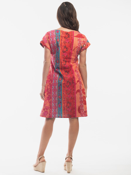 Orientique Rochie reversibilă de damă Orientique roșie și roz