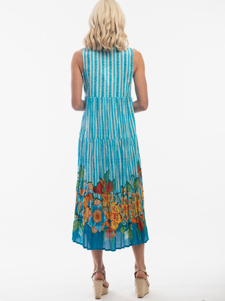 Orientique Rochie reversibilă cu model Orientique albă și albastru deschis, pentru femei