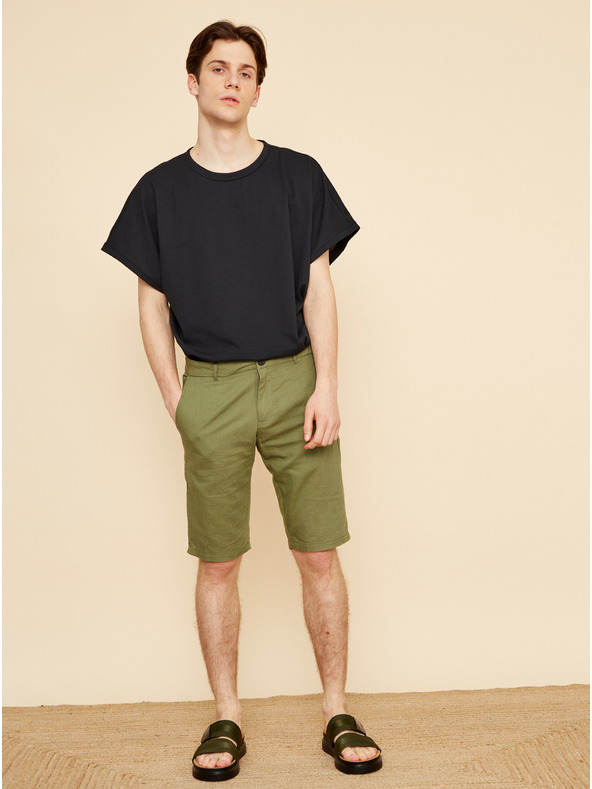 ZOOT.lab Pantaloni scurți verzi din in pentru bărbați ZOOT.lab Gavin