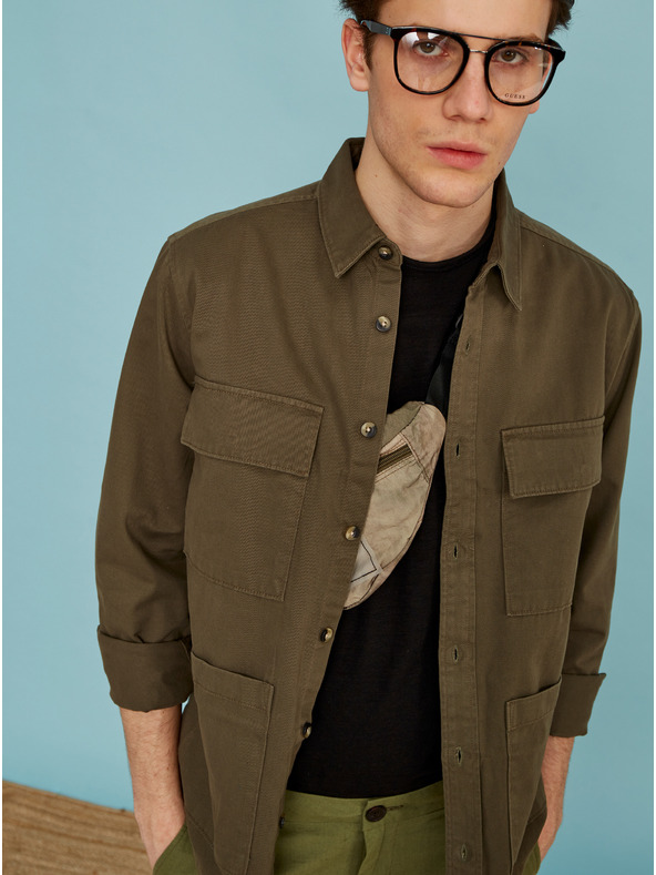 ZOOT.lab Pantaloni scurți verzi din in pentru bărbați ZOOT.lab Gavin