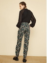 ZOOT.lab Pantaloni negri înflorate pentru femei ZOOT.lab Rosalyn