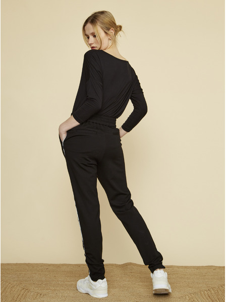 ZOOT.lab Pantaloni negri pentru femei ZOOT Baseline Xenia Stripe