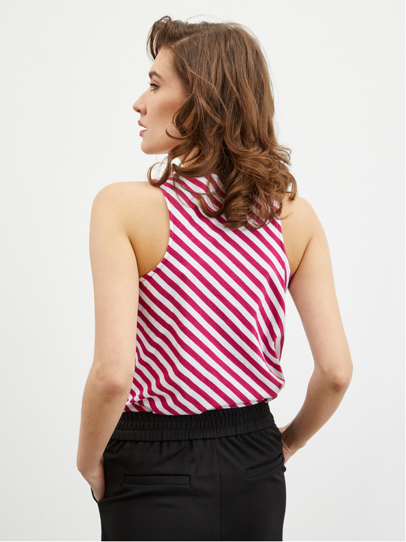 ZOOT.lab Tricou de damă cu dungi albe și vin ZOOT.lab Joelle