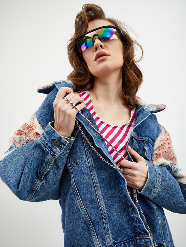 ZOOT.lab Tricou de damă cu dungi albe și vin ZOOT.lab Joelle