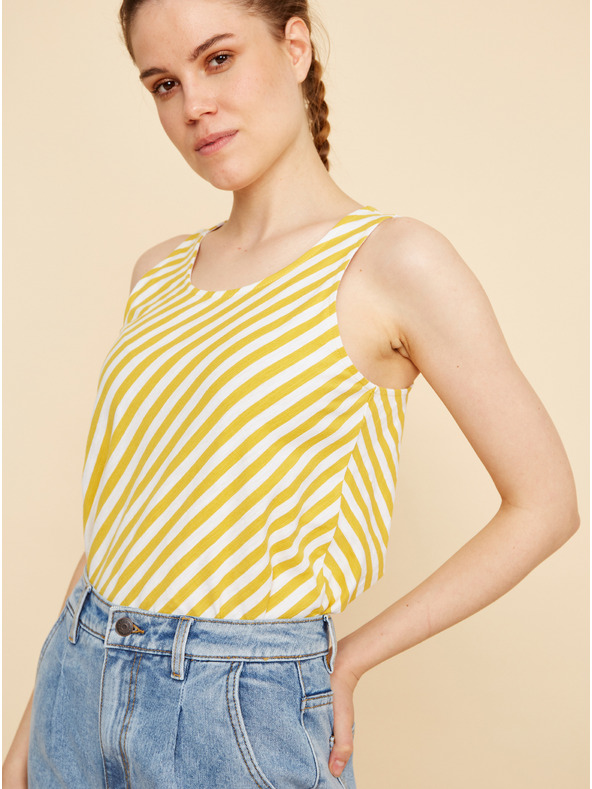 ZOOT.lab Tricou cu dungi albe și galbene pentru femei ZOOT.lab Joelle