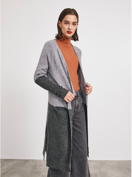 ZOOT.lab Cardigan lung gri pentru femei METROOPOLIS by ZOOT.lab Floella