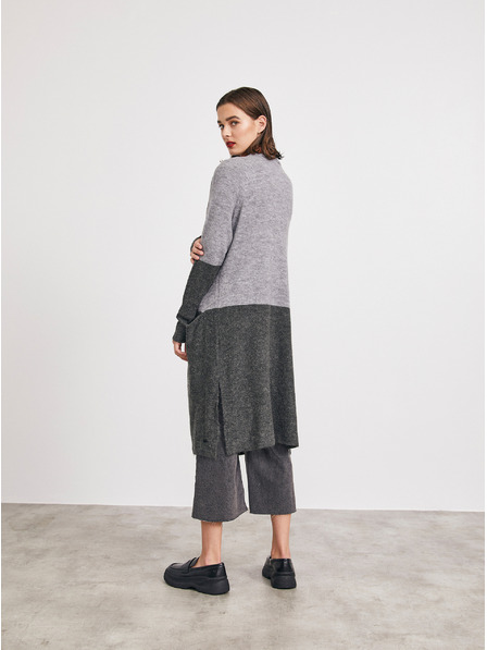 ZOOT.lab Cardigan lung gri pentru femei METROOPOLIS by ZOOT.lab Floella