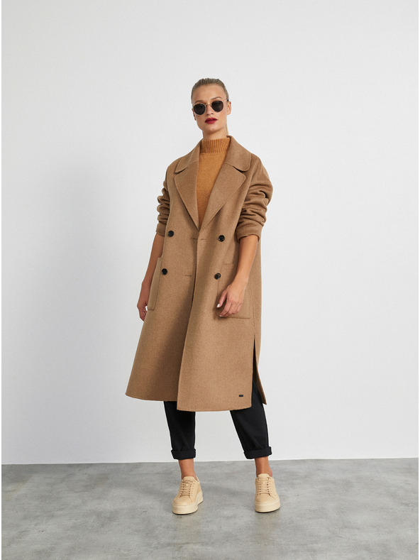 ZOOT.lab Cardigan lejer din amestec de lână maro pentru femei METROOPOLIS by ZOOT.lab Belen