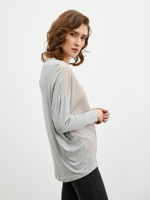 ZOOT.lab Tricou gri deschis cu imprimeu pentru femei ZOOT.lab Rozy