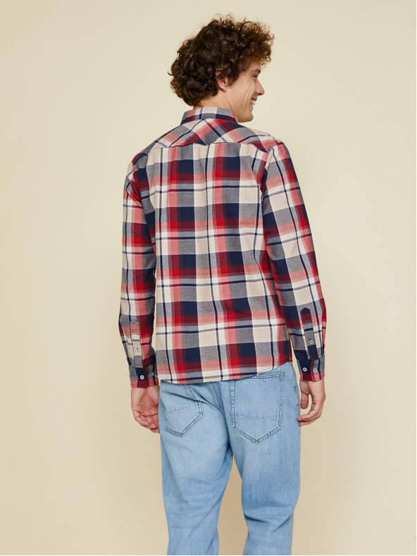 ZOOT.lab Cămașă bărbătească în carouri bej-roșu ZOOT.lab Ota