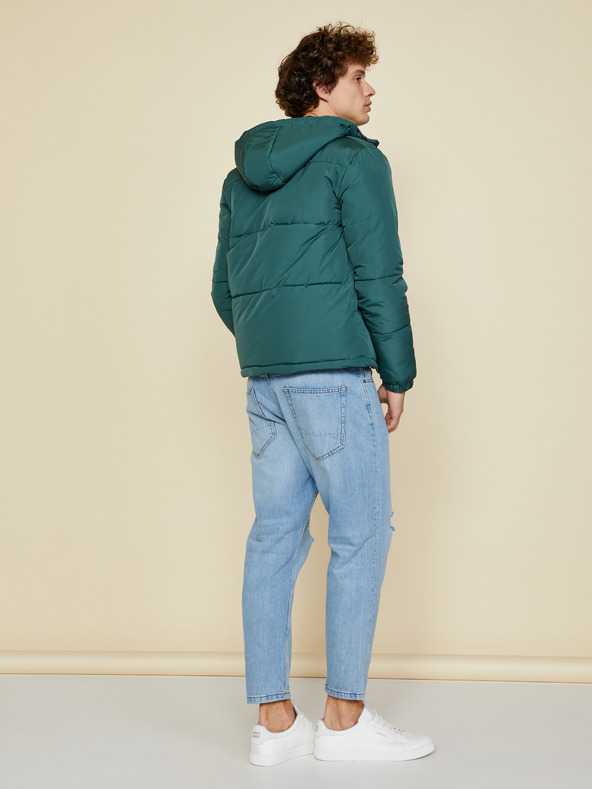 ZOOT.lab Jachetă de iarnă matlasată verde închis pentru bărbați, cu glugă ZOOT.lab Clark