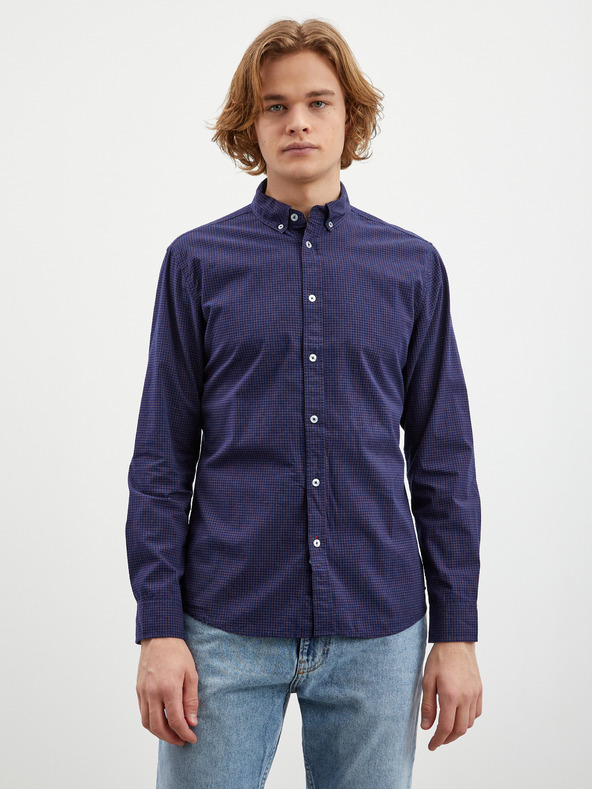 ZOOT.lab Cămașă cu model albastru închis pentru bărbați ZOOT.lab Boris