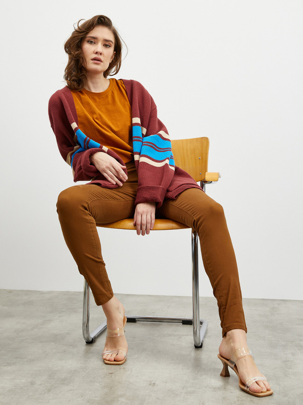 ZOOT.lab Pantaloni slim fit maro pentru femei ZOOT.lab Anna 2