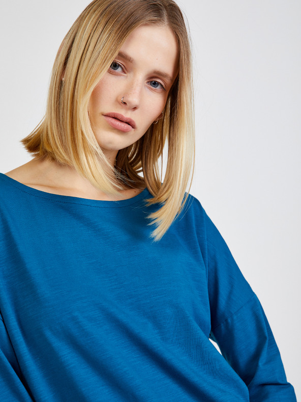 ZOOT.lab Tricou basic cu mânecă lungă pentru femei ZOOT.lab Evana Petrol