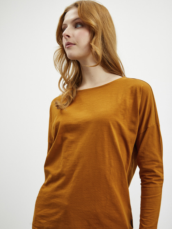 ZOOT.lab Tricou basic cu mânecă lungă pentru femei, maro ZOOT.lab Evana