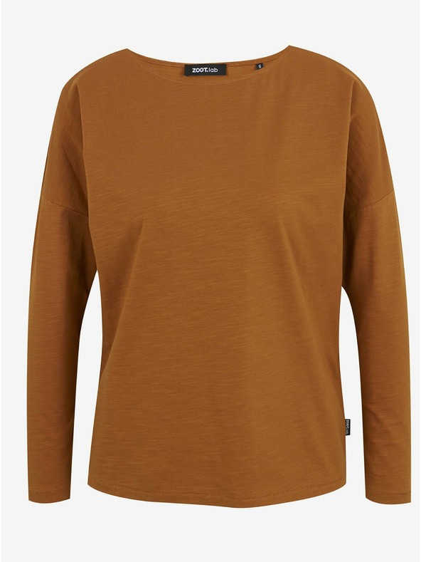 ZOOT.lab Tricou basic cu mânecă lungă pentru femei, maro ZOOT.lab Evana