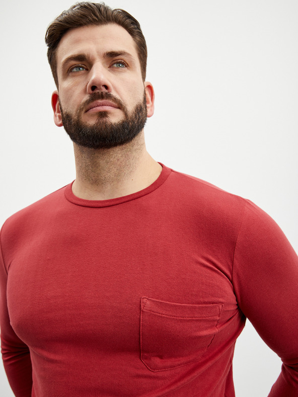 ZOOT.lab Tricou roșu cu mânecă lungă pentru bărbați ZOOT.lab