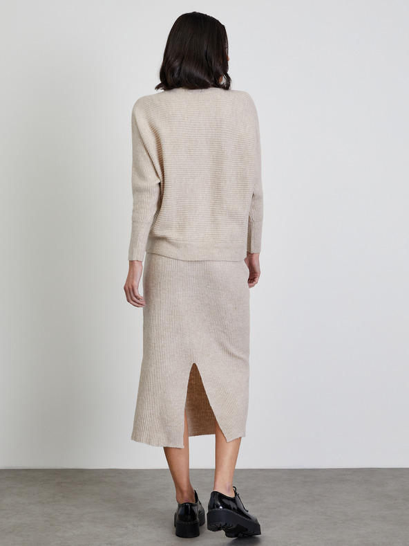 ZOOT.lab Cardigan cu nervuri bej pentru femei ZOOT.lab