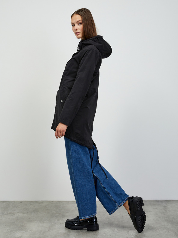 ZOOT.lab Parka neagră cu glugă pentru femei ZOOT.lab Daria