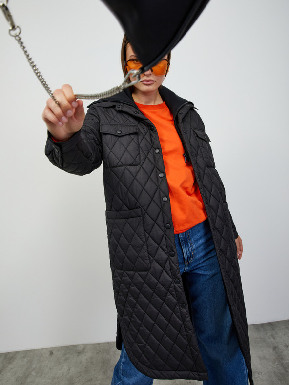 ZOOT.lab Palton ușor matlasat negru pentru femei, cu guler ZOOT.lab Sienna