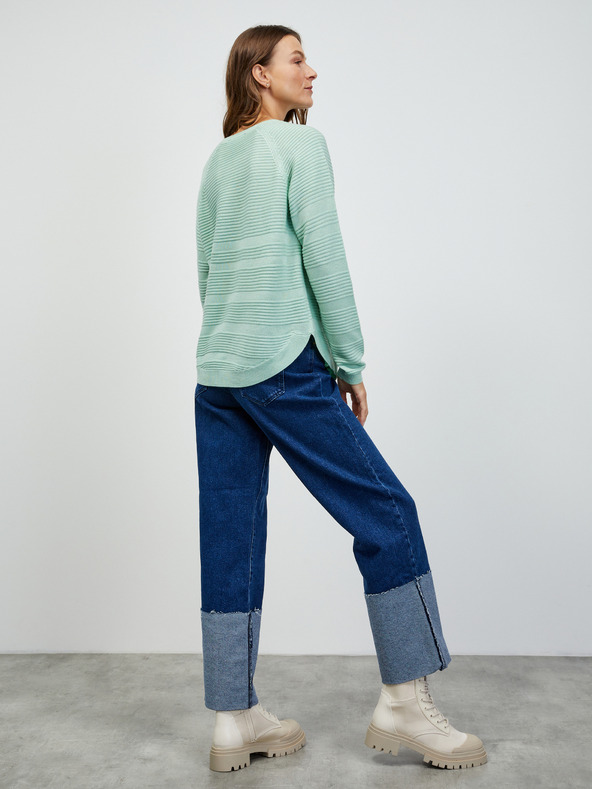 ZOOT.lab Cardigan cu nervuri de culoare mentă pentru femei ZOOT.lab Heddie