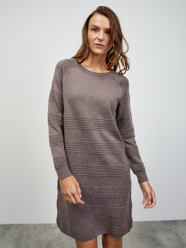 ZOOT.lab Rochie pulover cu dungi maro ZOOT.lab Bellarose