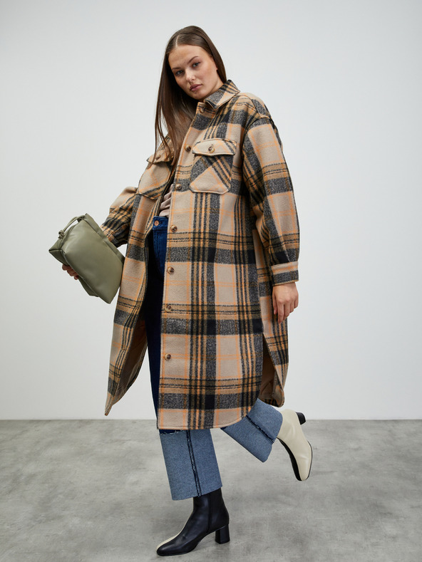 ZOOT.lab Cămașă basic cu mânecă lungă pentru femei, bej ZOOT.lab Luna