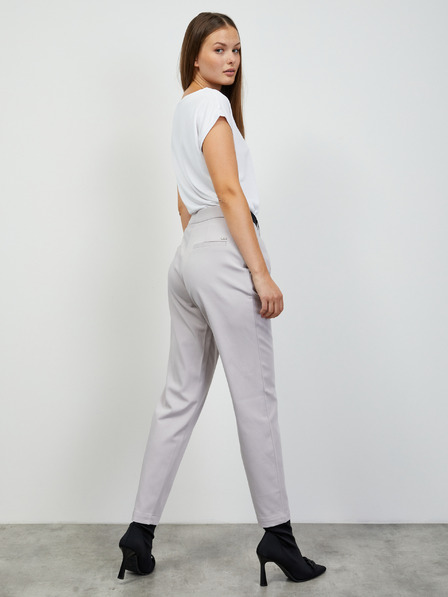 ZOOT.lab Pantaloni de damă gri deschis cu curea ZOOT.lab Matylda