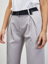 ZOOT.lab Pantaloni de damă gri deschis cu curea ZOOT.lab Matylda