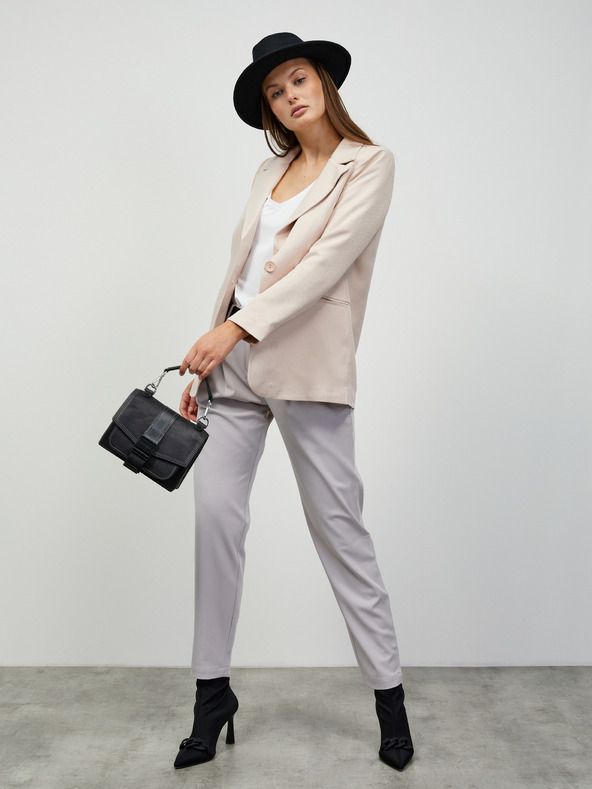 ZOOT.lab Pantaloni de damă gri deschis cu curea ZOOT.lab Matylda