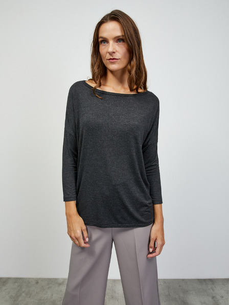 ZOOT.lab Tricou basic cu mânecă lungă pentru femei, gri închis ZOOT.lab Leticia