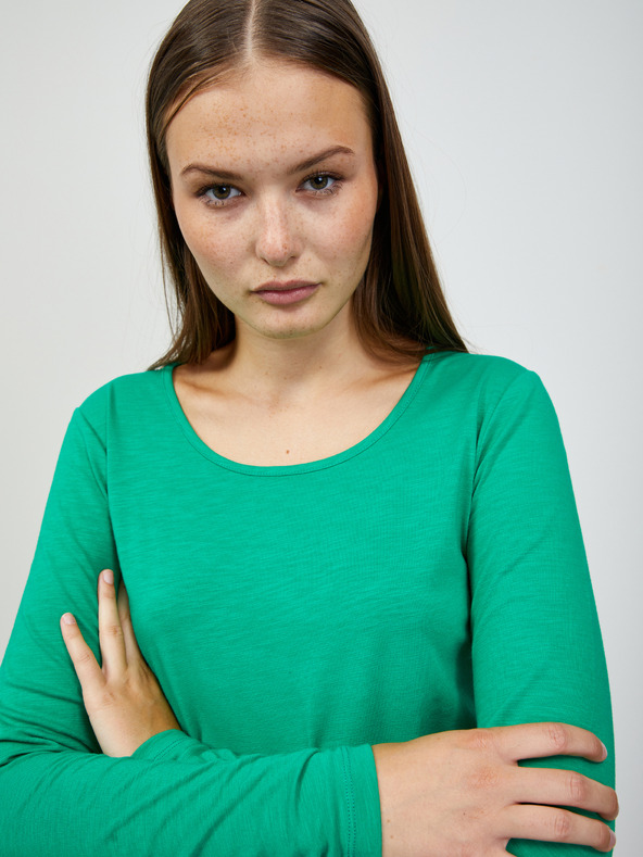 ZOOT.lab Tricou basic verde cu mânecă lungă pentru femei ZOOT.lab Molly